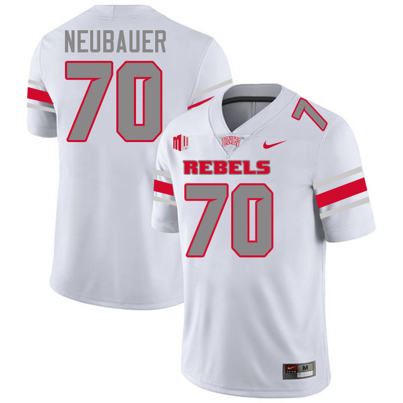 #70 Maysan Neubauer UNLV Rebels College Football Jersey Stitched-White